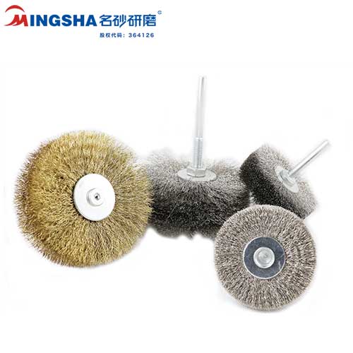 Abrasive Wire Industrial Coppered Steel Wire Polishing Wheel With Shank Grinding Head Woodwork Polishing Brush