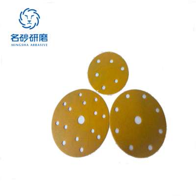 5 Inch 6Holes Dustless Hook and Loop Gold Sanding Discs sandpaper